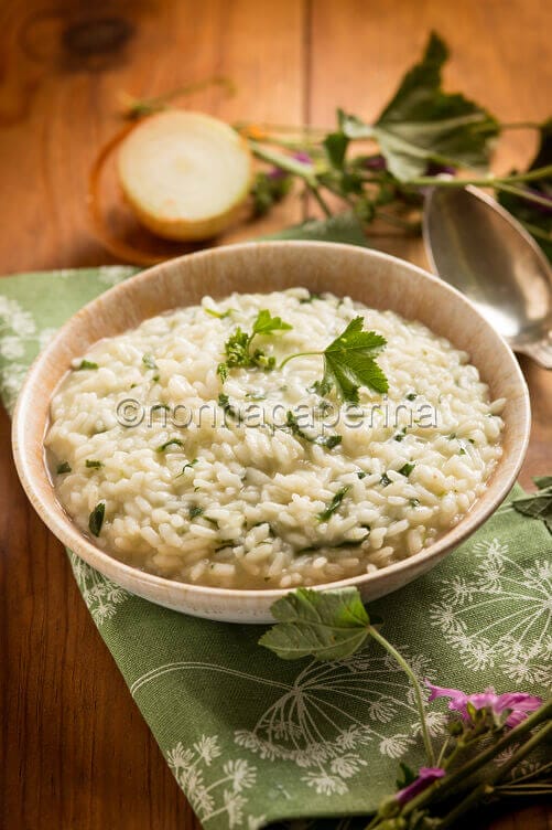 Risotto alla malva Risotto alla malva