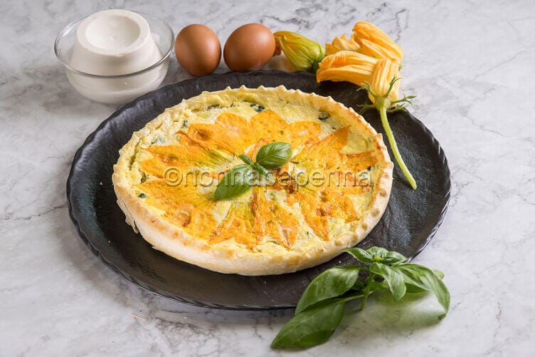 Torta salata ai fiori di zucca Torta salata ai fiori di zucca