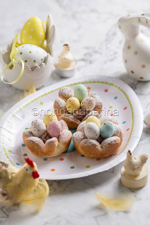 Cestini di sfoglia per Pasqua