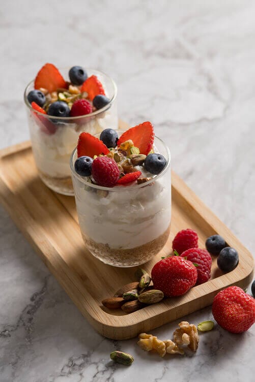 Mini cheesecake con frutta secca 