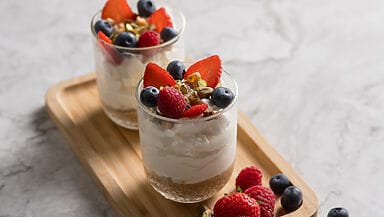 Mini cheesecake con frutta secca