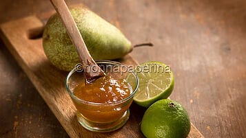 Confettura di pere, lime e zafferano