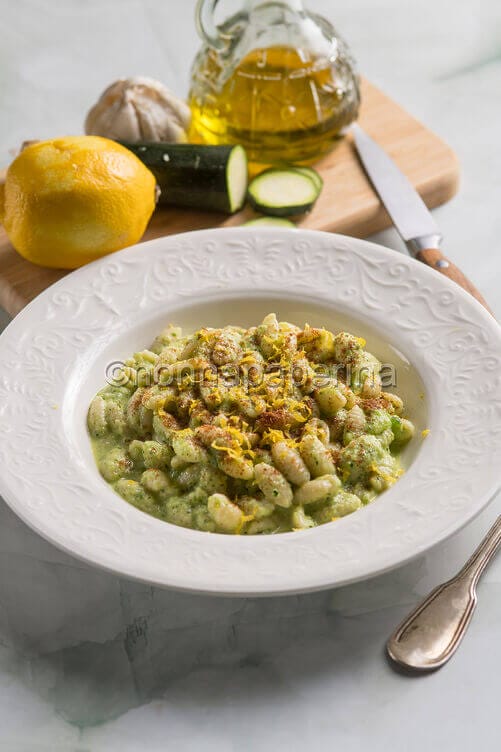 Malloreddus con crema di zucchine Malloreddus con crema di zucchine