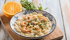 Malloreddus con gamberi e crema di agrumi