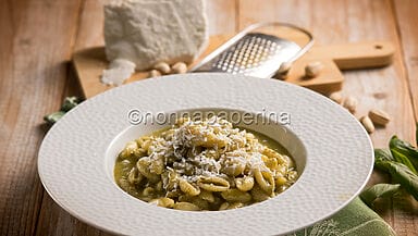 Malloreddus sardi al pesto di pistacchi