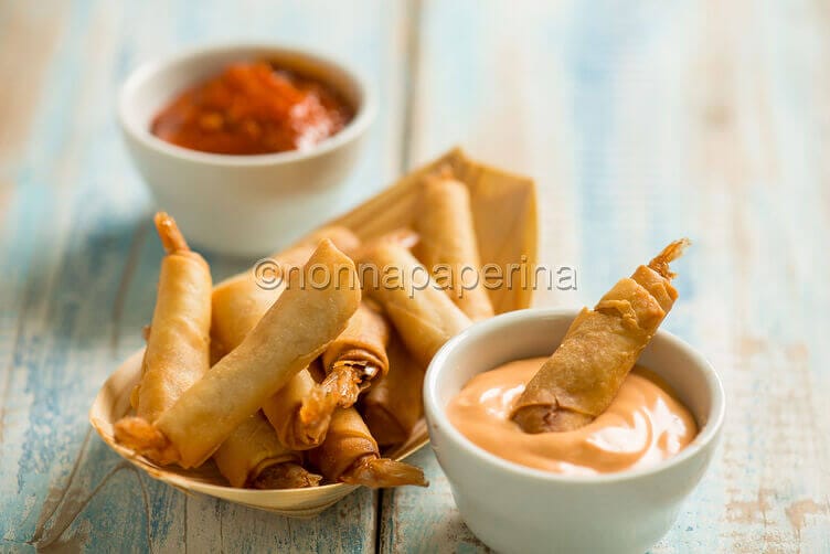 Involtini di gamberi all’orientale