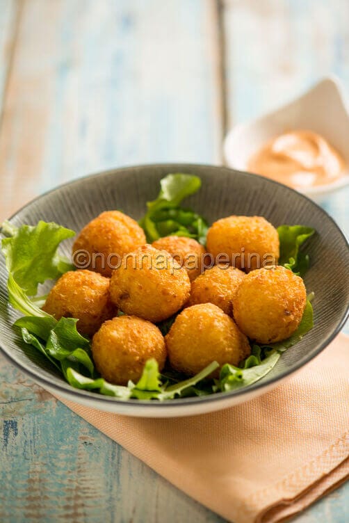 Polpettine di salmone e formaggio