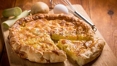 Quiche di patate e porri
