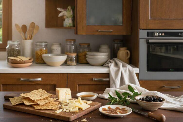 pecorino, pane carasau, miele, bottarga