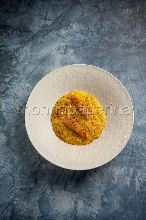 Risotto allo zafferano e gamberi