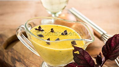 Zabaione salato al basilico rosso