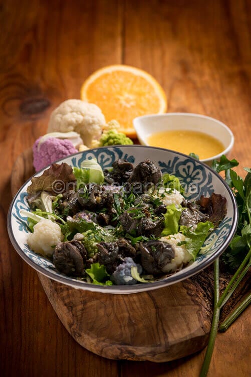 Insalata con lumache e cavolfiori