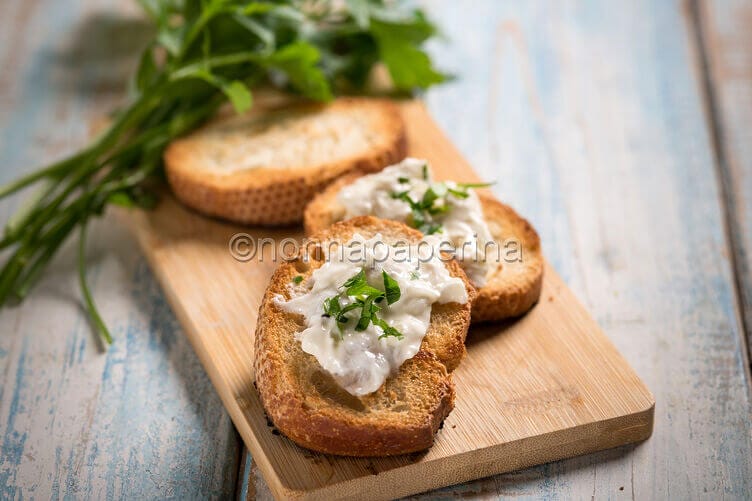 Patè per crostini alle canocchie