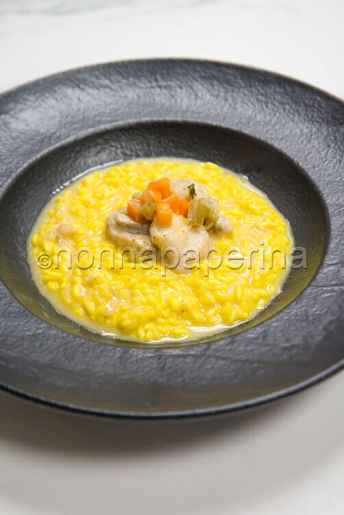 Risotto mantecato con coda di rospo