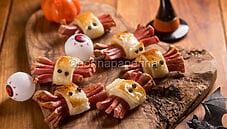 Ragnetti di Halloween con wurstel