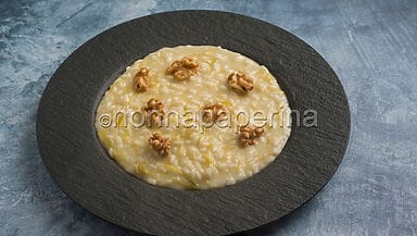 Risotto con porri e taleggio