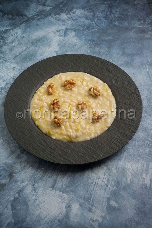 Risotto con porri e taleggio
