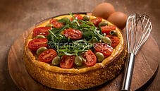 Cheesecake salata con Emmentaler: sembra dolce ma non lo è Cheesecake salata con Emmentaler: sembra dolce ma non lo è