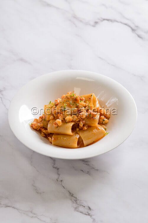 Paccheri con salsa di gamberi e lime Paccheri con salsa di gamberi e lime