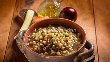 Pasta e lenticchie con la verza