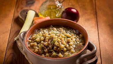 Pasta e lenticchie con la verza