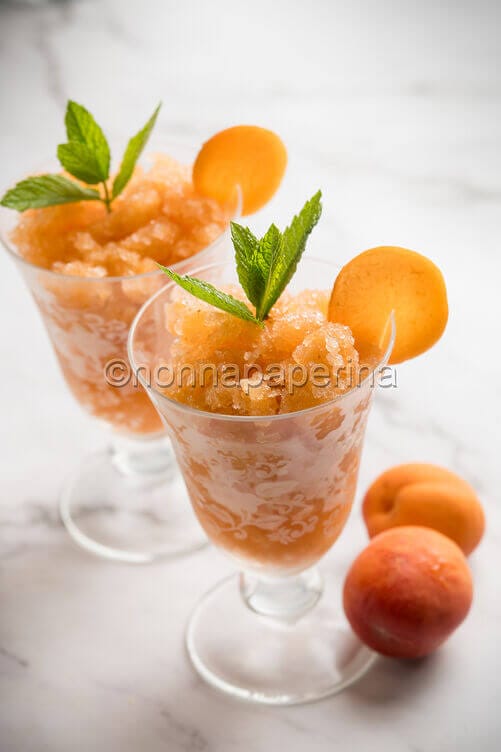 Granita di albicocche e limone
