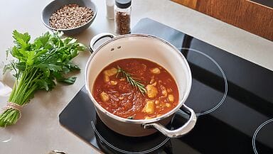 muscolo di grano stufato con salsa di pomodoro