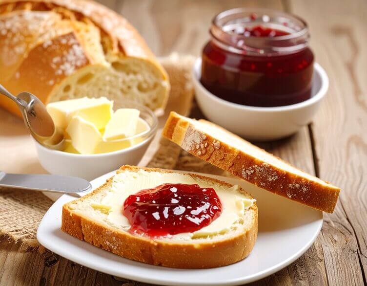 pane burro e marmellata