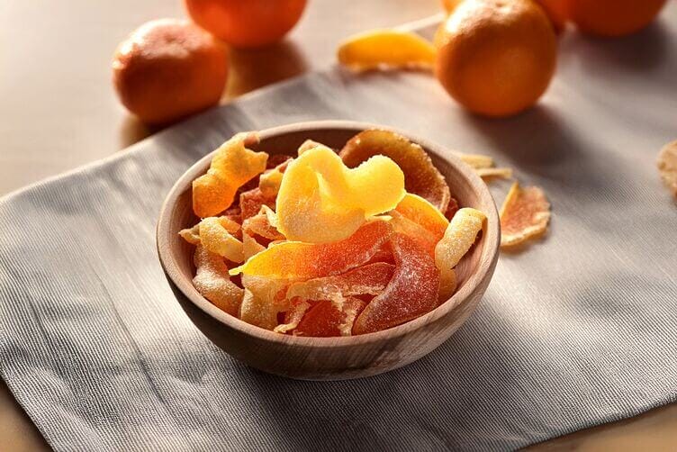 scorze di agrumi arancia, limone, mandarino candite antispreco scorze di agrumi arancia, limone, mandarino candite