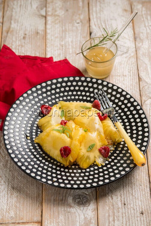 Ananas arrostito con arancia Ananas arrostito con arancia