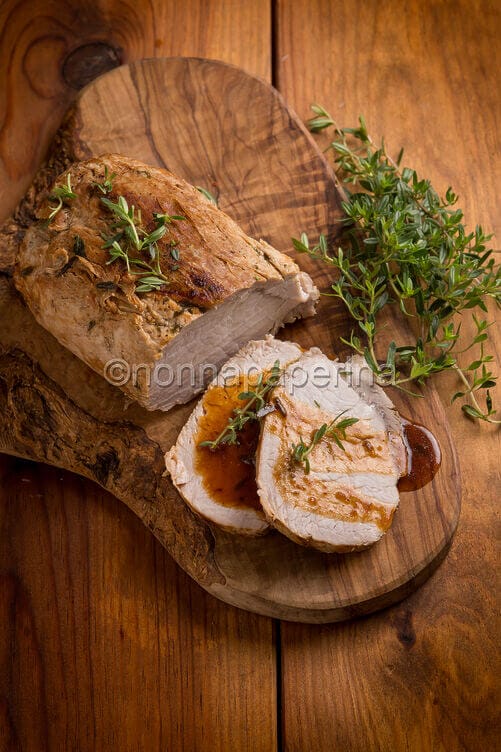 Arrosto di maiale alla santoreggia