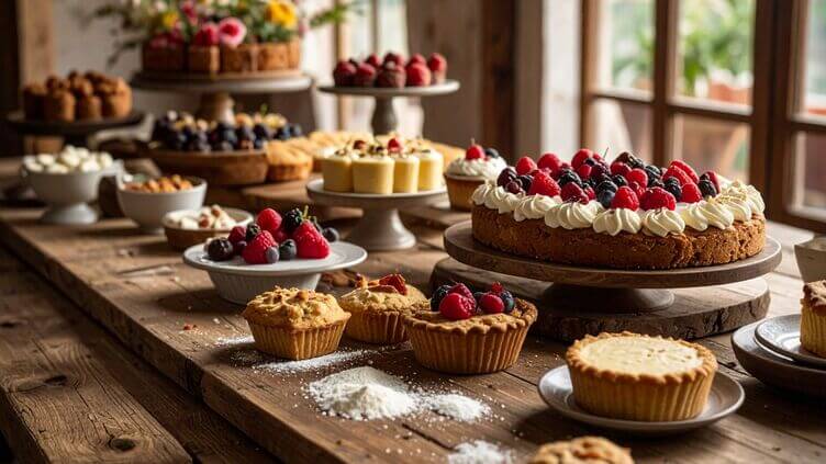 Carrellata di dolci senza lattosio