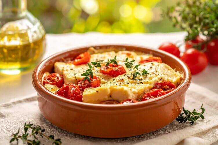 Feta cotta al forno con pomodorini e origano (2)