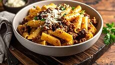 Pasta melanzane e salsiccia