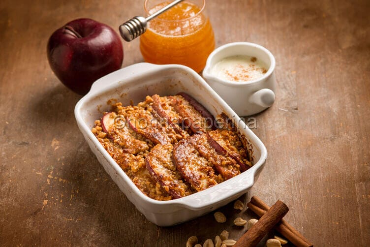 Sformato di mele al miele e arachidi