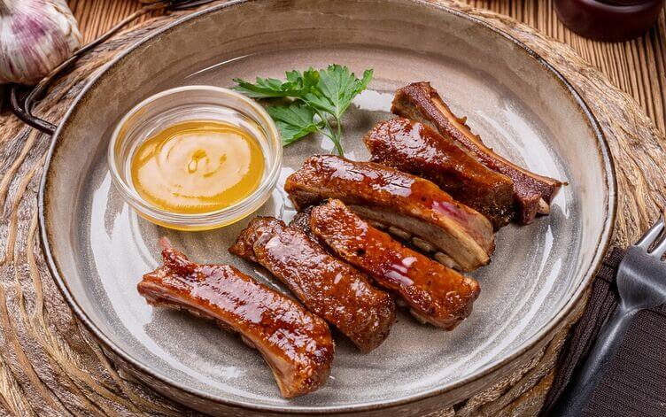 costine glassate al miele o