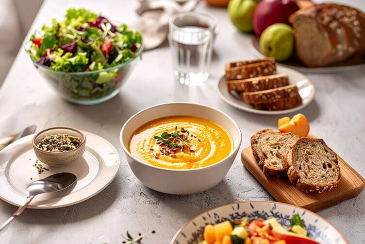 Fibermaxxing: guida completa ai benefici delle fibre nella dieta fibermaxxing, tavola apparecchiata pronta