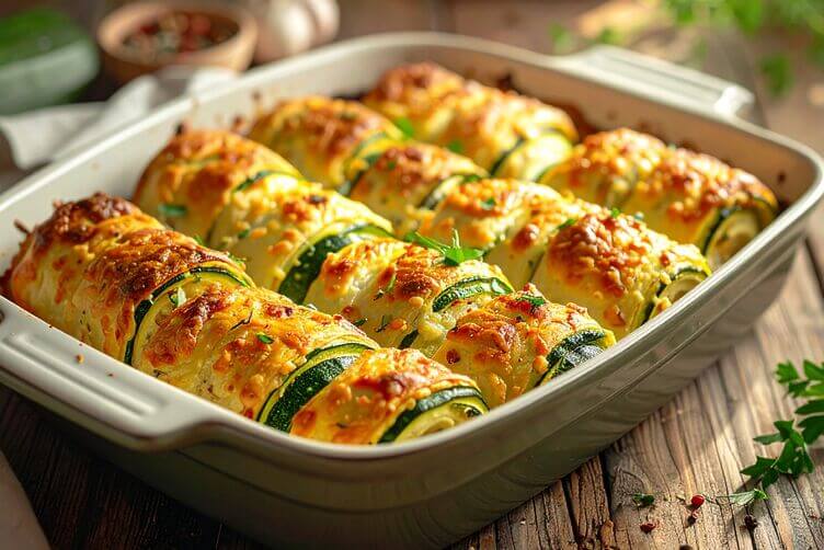 Involtini di zucchine al forno