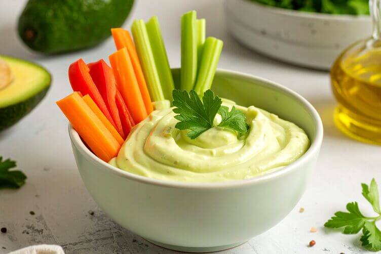 maionese vegana con avocado