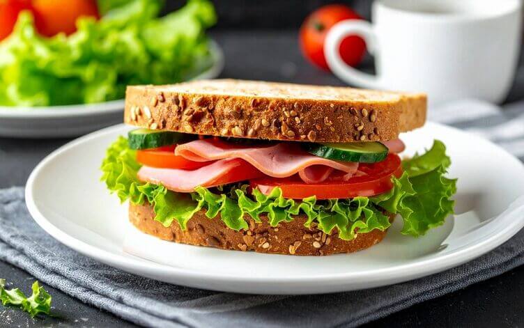 toast con prosciutto di york