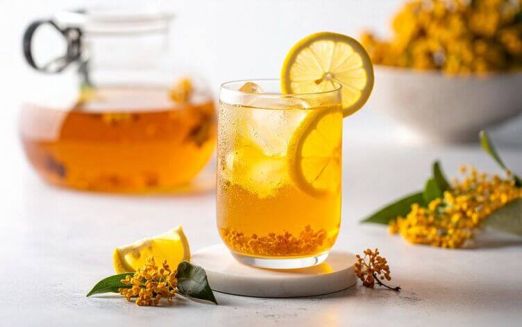 Infuso all’osmanto servito freddo