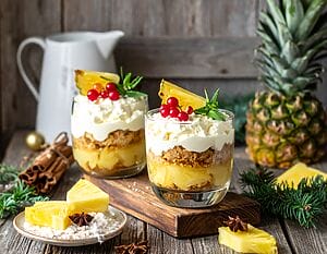 Perché il Trifle natalizio con ananas conquista a Natale