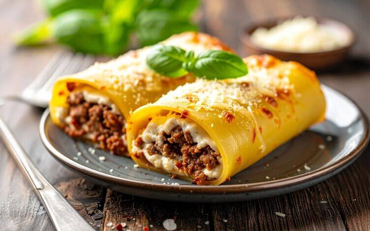 cannelloni ripieni piatto