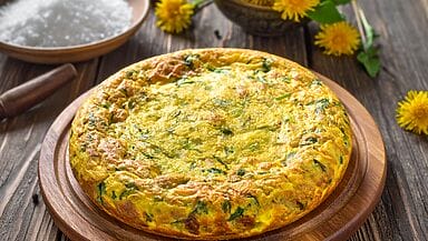 frittata di tarassaco al forno