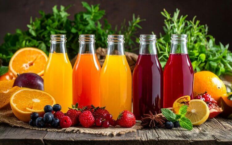 shrub fatti in casa con frutta aceto di mele e zucchero di canna