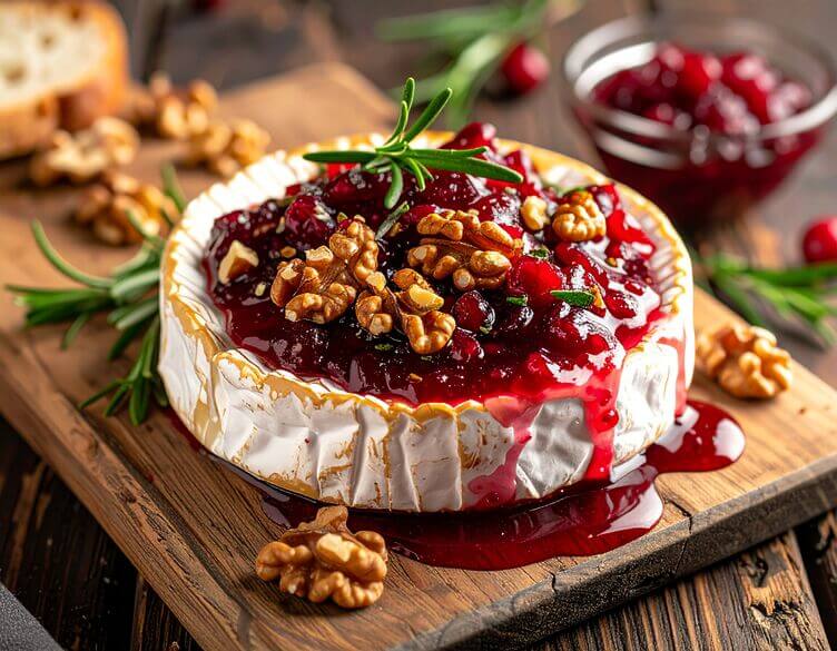 brie al forno con mirtilli rossi e noci brie al forno con mirtilli rossi e noci