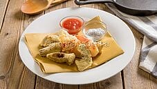 Carciofi fritti e gamberi