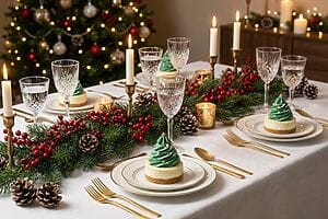 Mini cheesecake ad alberello di Natale senza forno