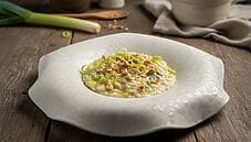 Risotto con porri e gorgonzola, una coccola per l’inverno