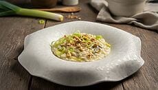 risotto con porri e gorgonzola